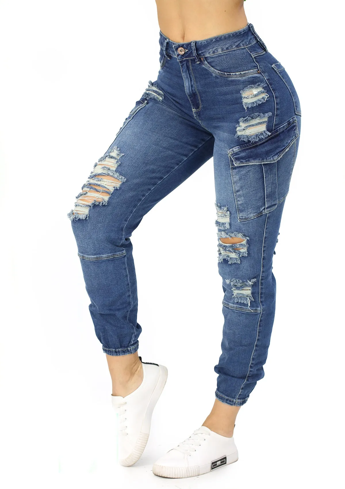 20936 Ripped Jogger Jean (Cargo) by Maripily Rivera