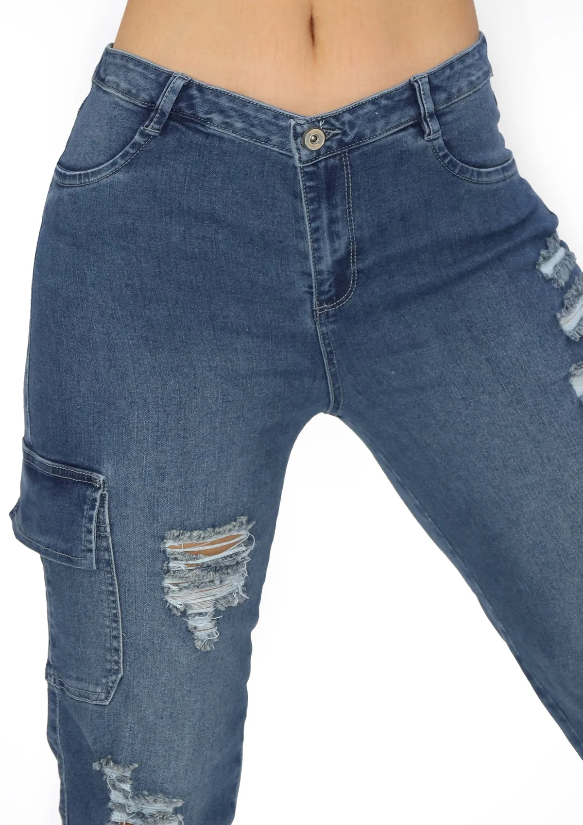 20944 Ripped Jogger Jean (Cargo) by Maripily Rivera
