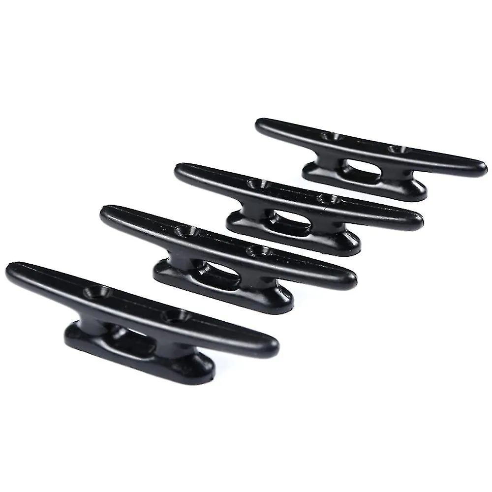 4Pack 4 Inch Black Boat Cleat Kayak Cleats Boat Dock Cleats Boat Kayak Canoe Cleat Black Strong Nyl yuante