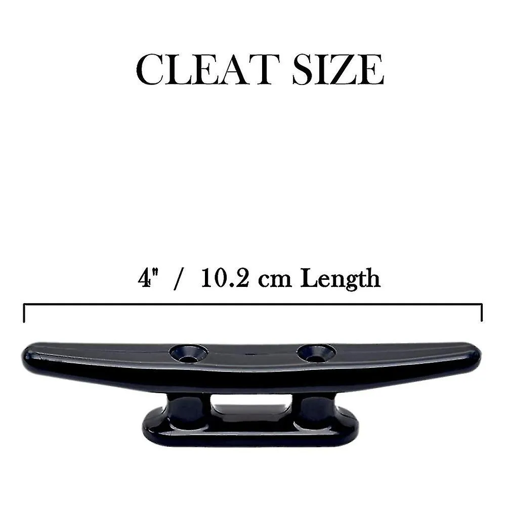 4Pack 4 Inch Black Boat Cleat Kayak Cleats Boat Dock Cleats Boat Kayak Canoe Cleat Black Strong Nyl yuante