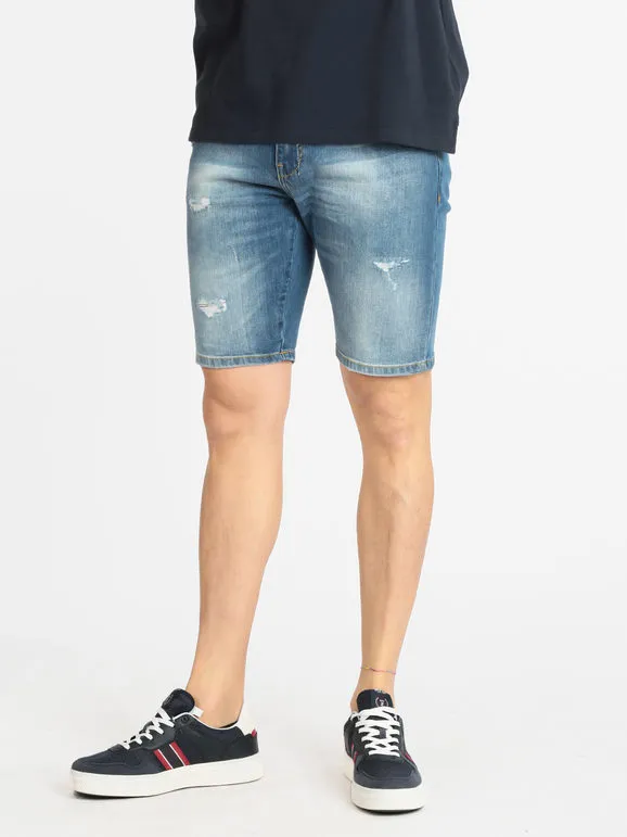 Baci & Abbracci Bermuda vaquera de hombre con rotos