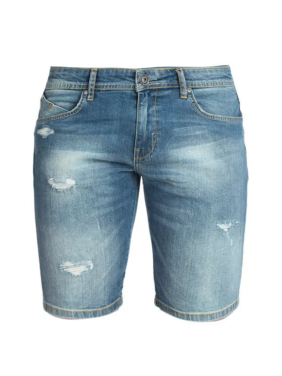 Baci & Abbracci Bermuda vaquera de hombre con rotos