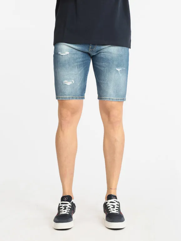 Baci & Abbracci Bermuda vaquera de hombre con rotos