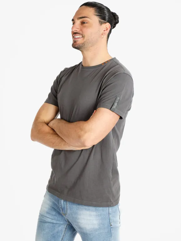 Baci & Abbracci Camiseta de hombre de algodón de manga corta