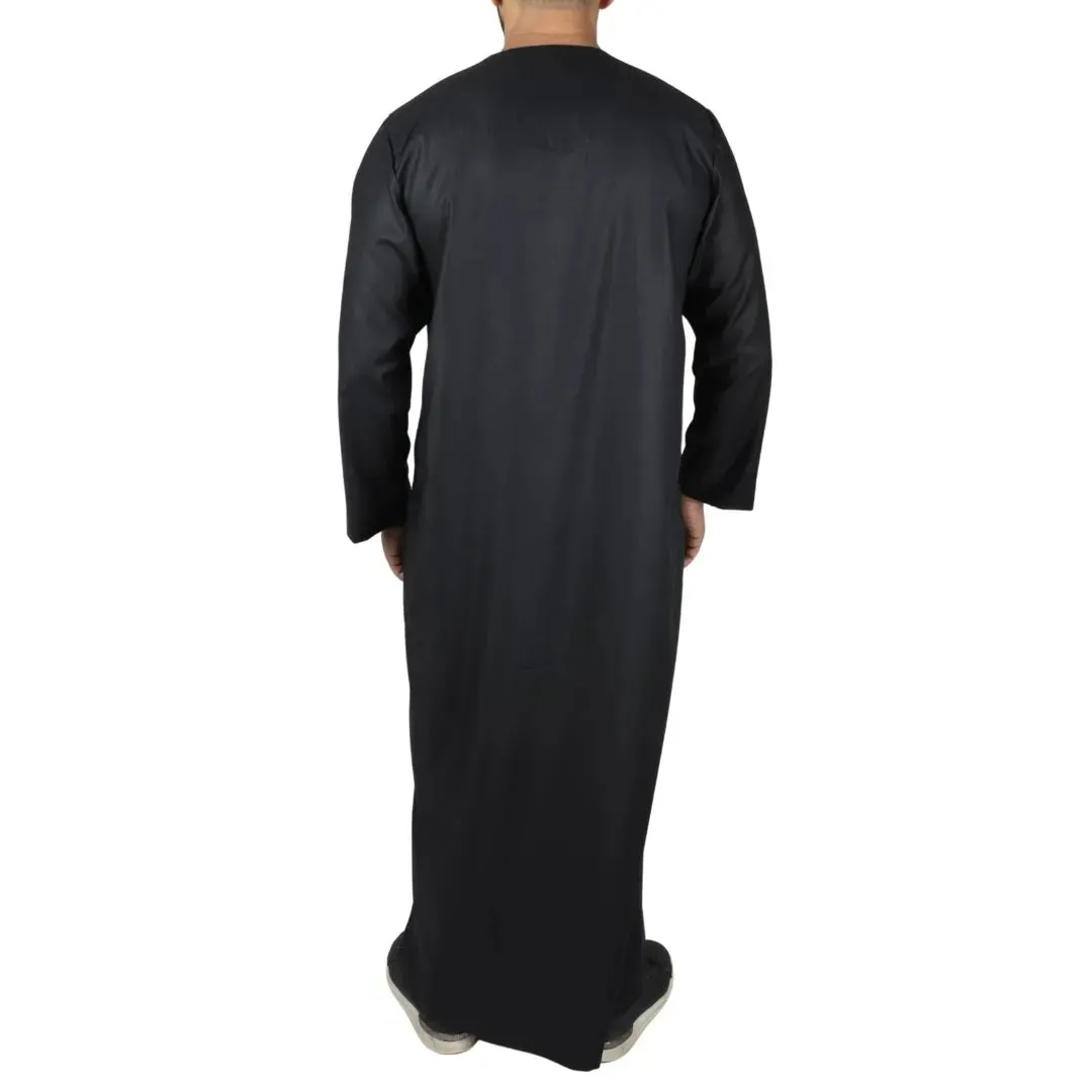Caftán omaní emiratí con borlas de hilo Thobe Jubba para hombre