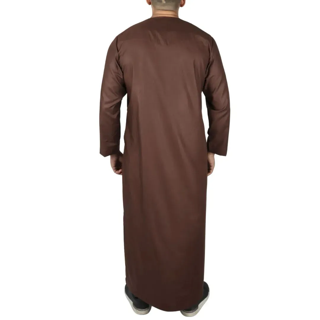 Caftán omaní emiratí con borlas de hilo Thobe Jubba para hombre