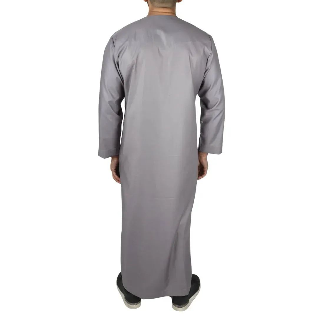 Caftán omaní emiratí con borlas de hilo Thobe Jubba para hombre