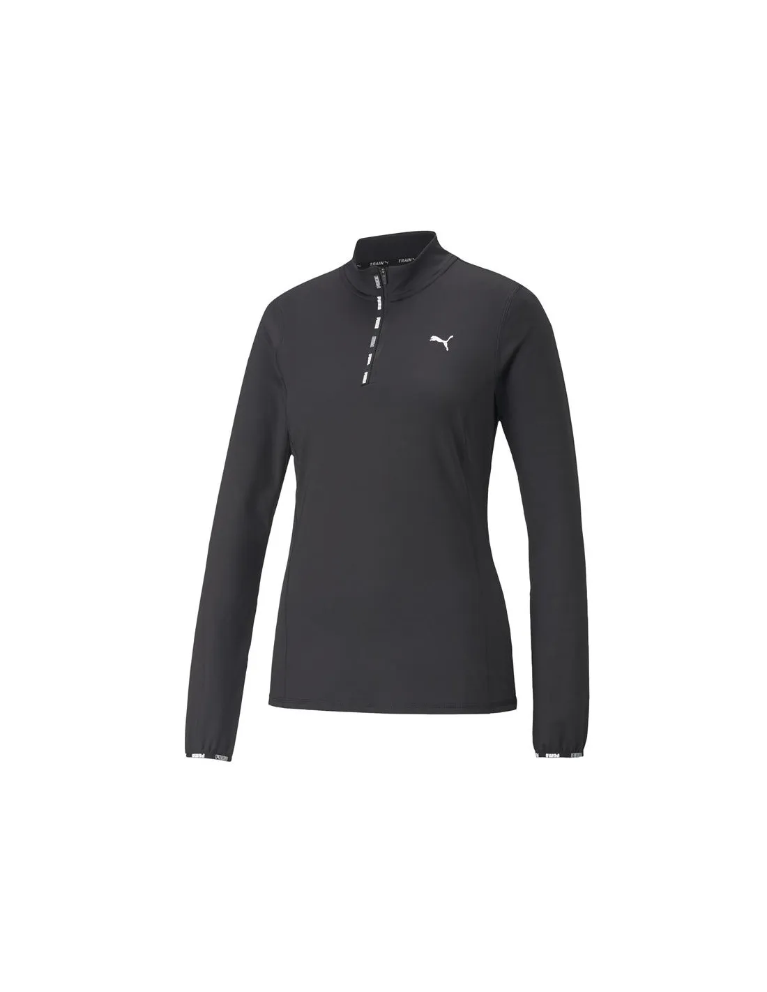 Camiseta Manga Larga de fitness Puma Strong 1/4 Zip Mujer BK