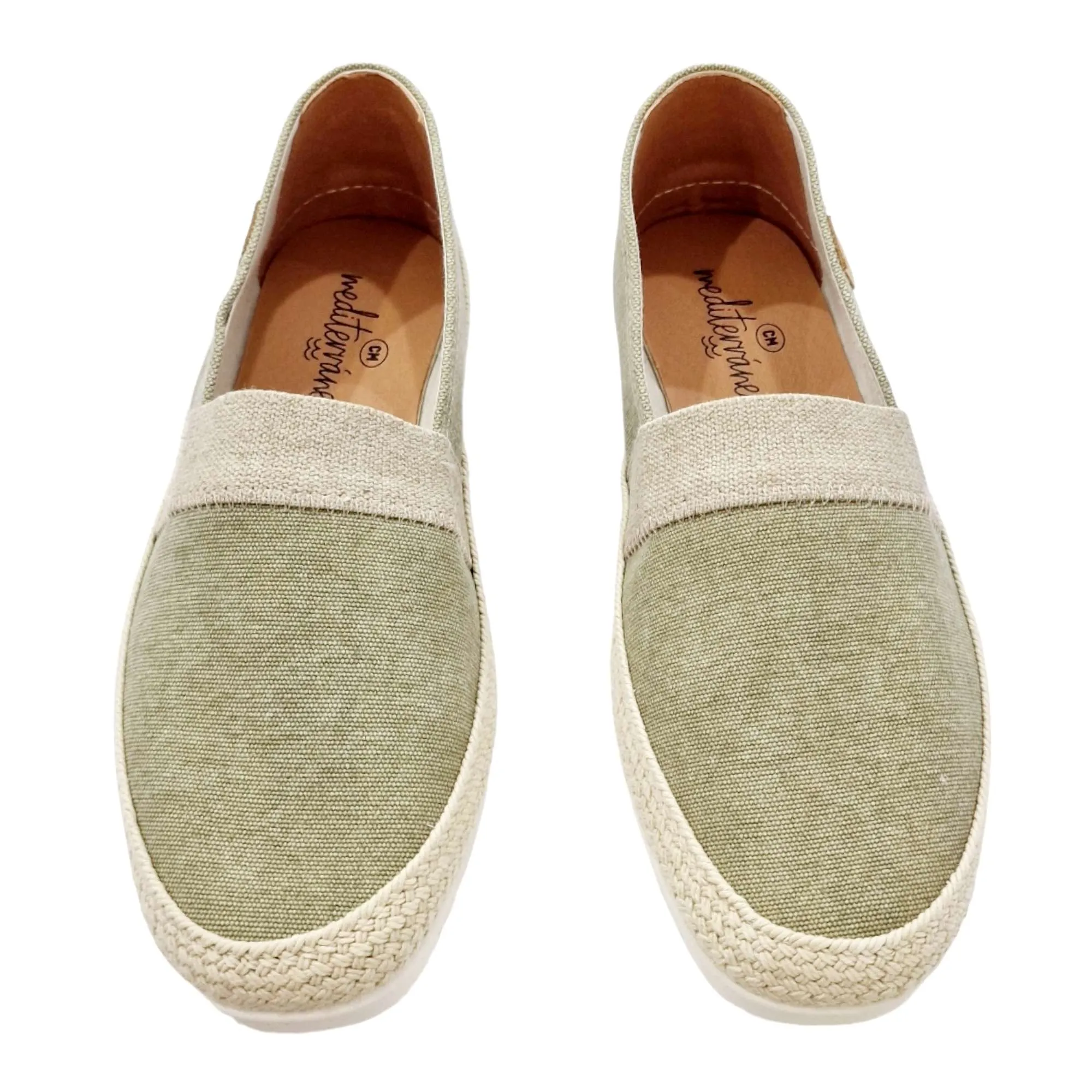 CAMPING ESPADRILLES HOMBRE  CON GOMA ELÁSTICA EMPEINE KAKI