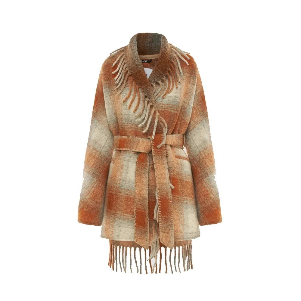 Chaquetón Bazar Deluxe S9423100 Color A Cuadros Grises y Naranjas