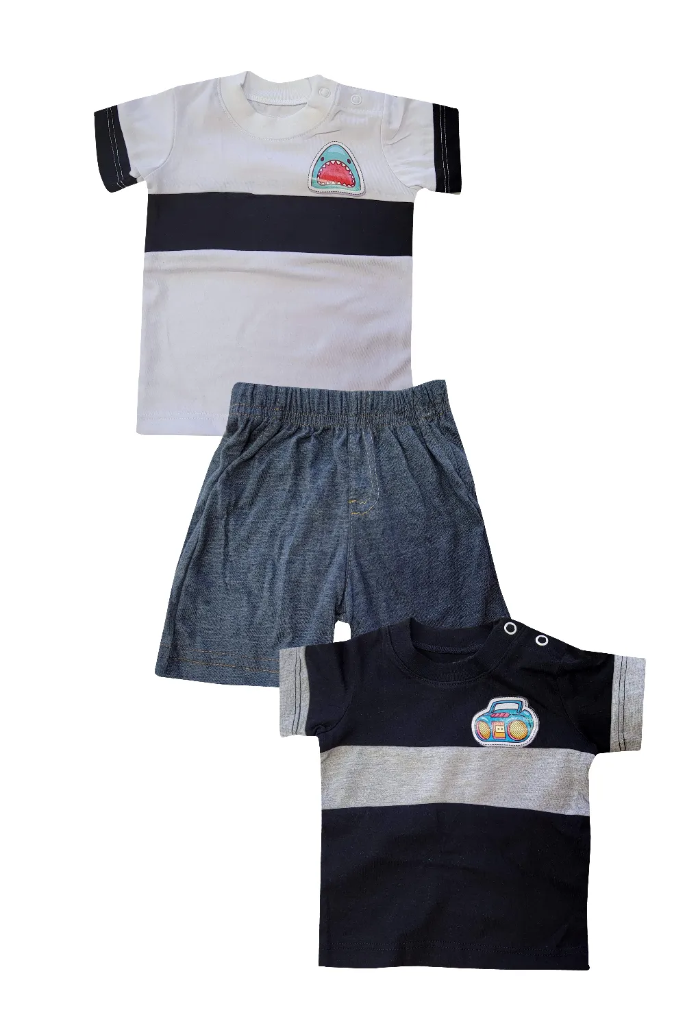 CONJUNTO 3 PZAS  TIBURóN/GRABADORA
