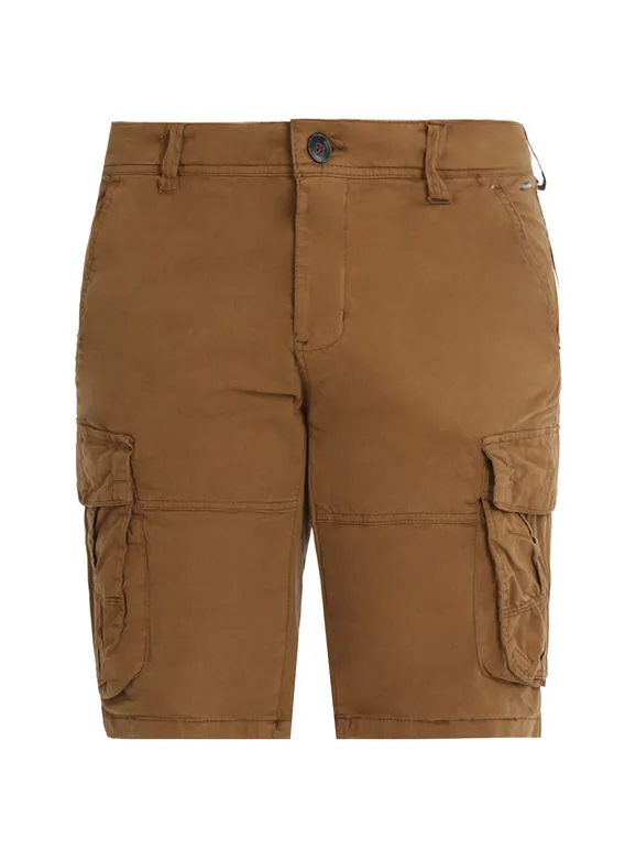 Coveri Contemporary Bermudas de algodón para hombre con bolsillos grandes