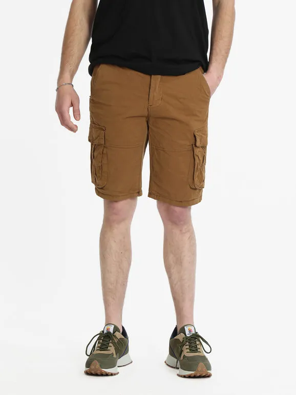Coveri Contemporary Bermudas de algodón para hombre con bolsillos grandes