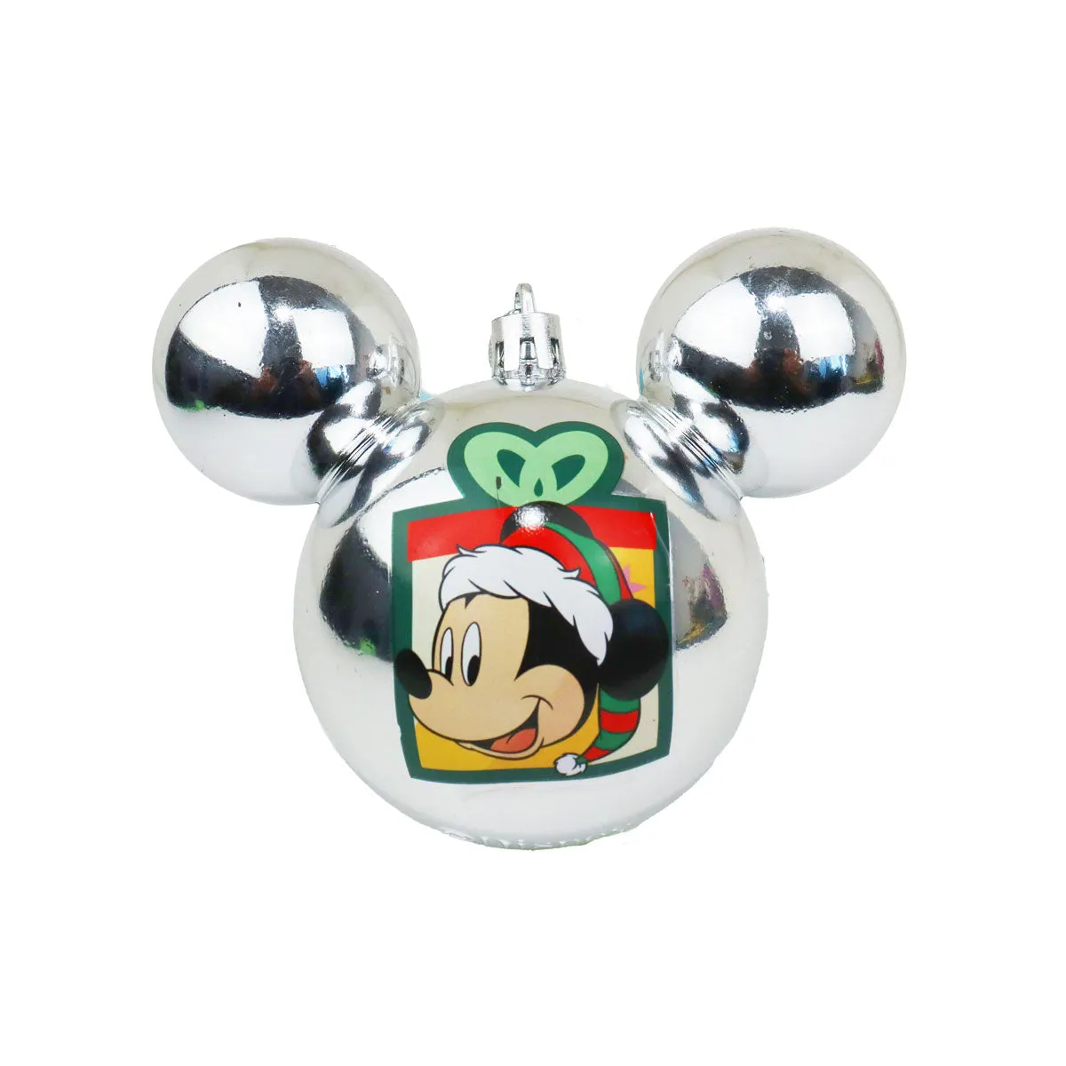 Esfera Navidea color Plata con Diseo de Mickey Mouse