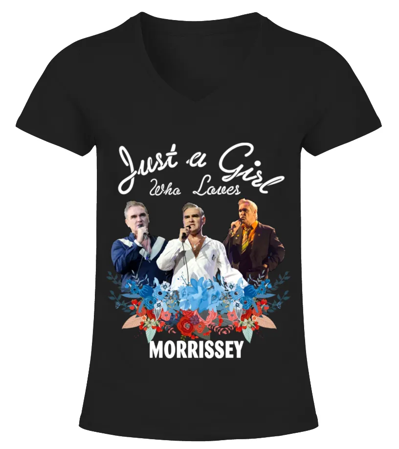 GIRL WHO LOVES MORRISSEY Camiseta cuello pico Mujer