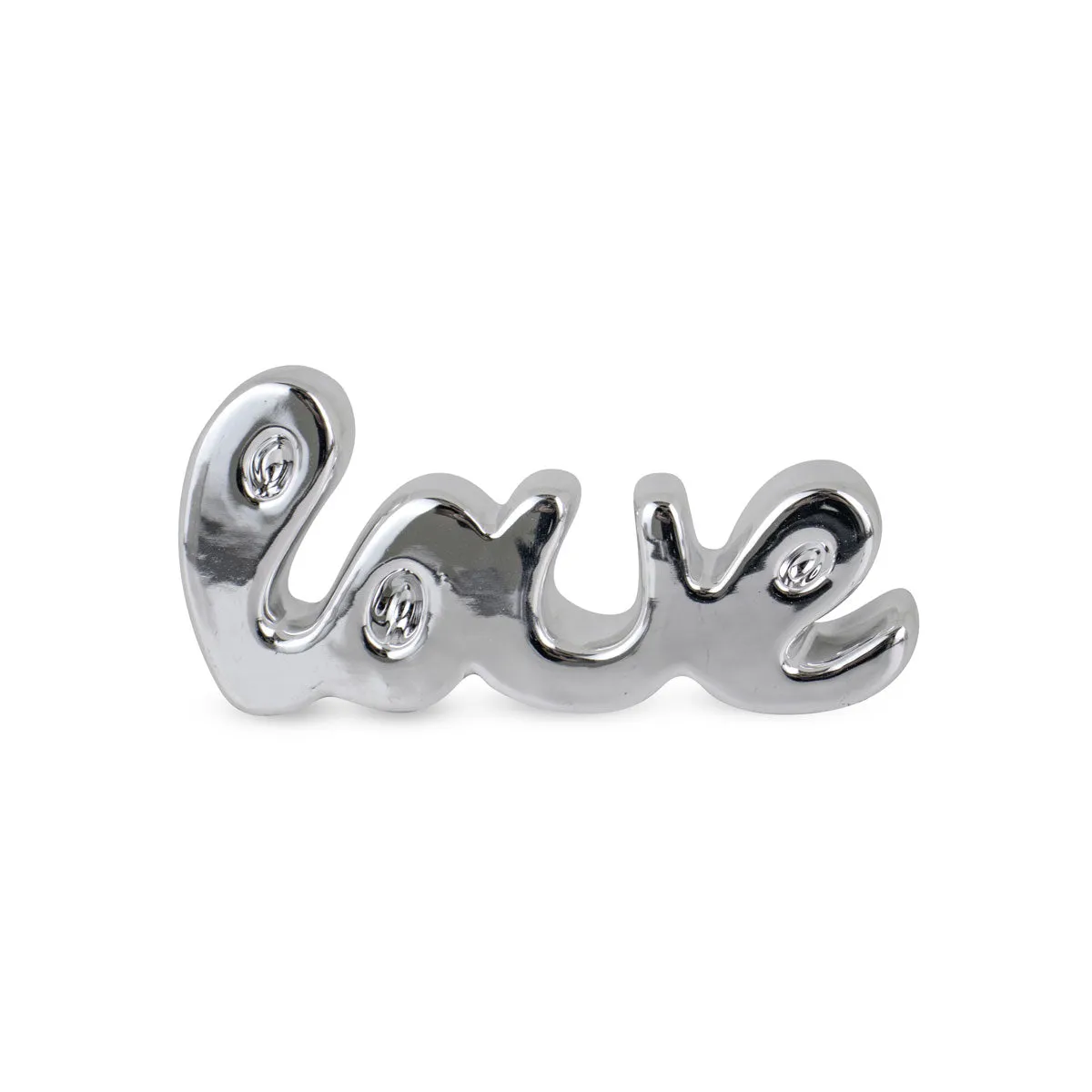 Letrero de mesa Love color Plata