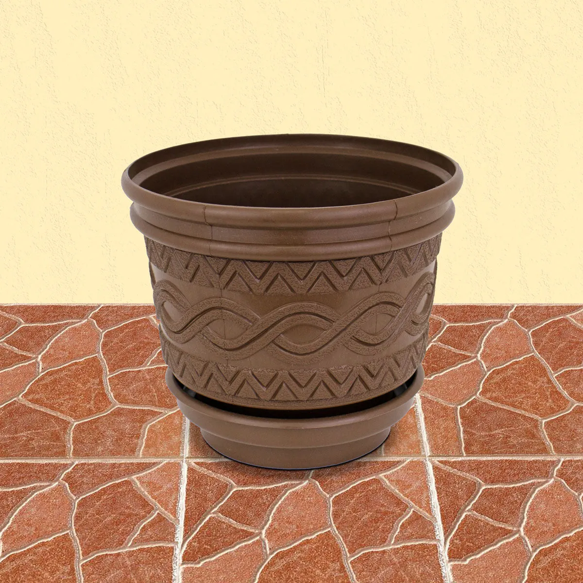 Maceta Azteca Color Chocolate