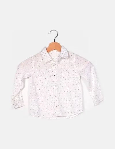 Mango Camisa bicolor estampada