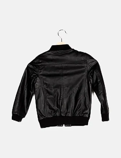 Mango Chaqueta biker negra