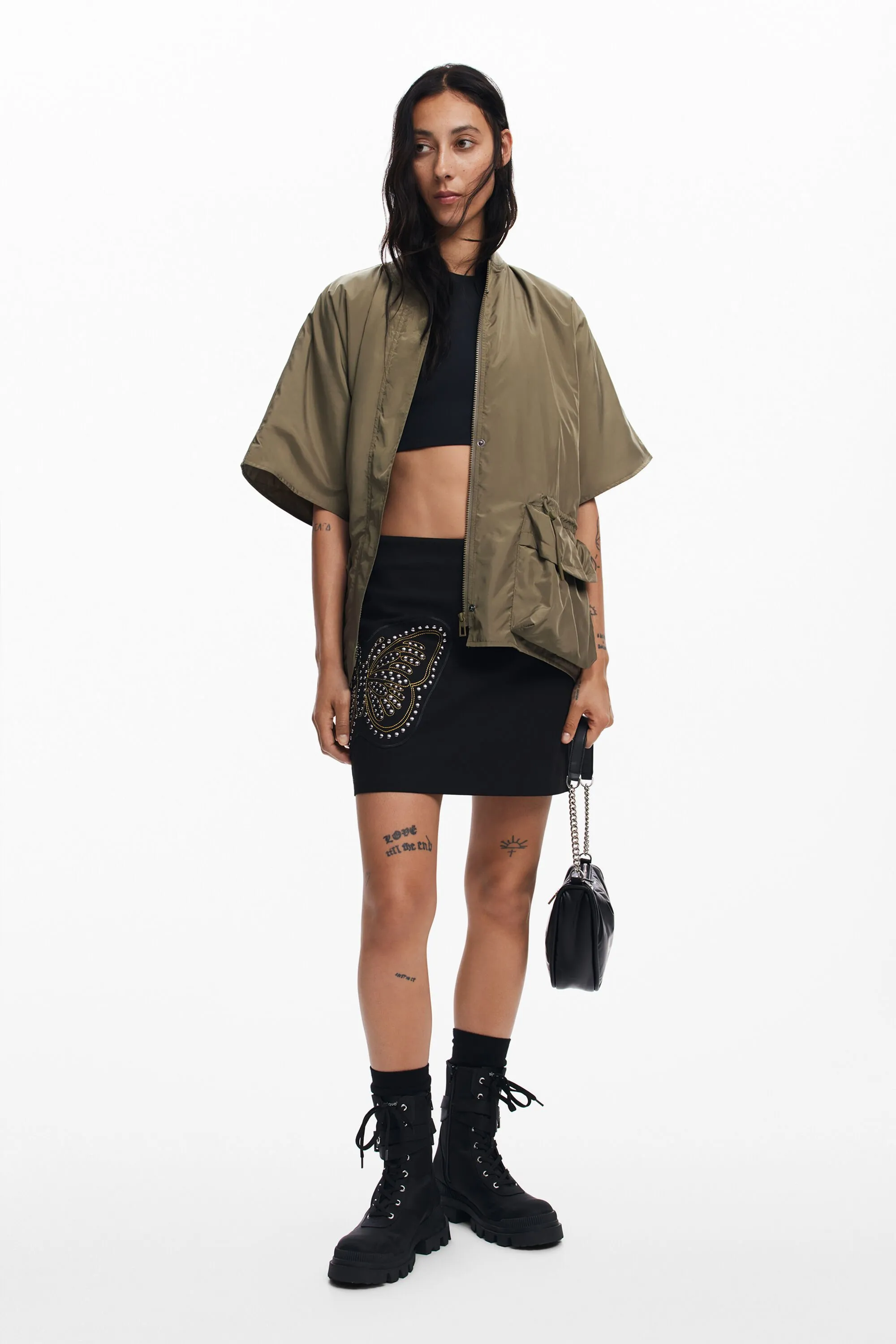 Minifalda slim mariposa