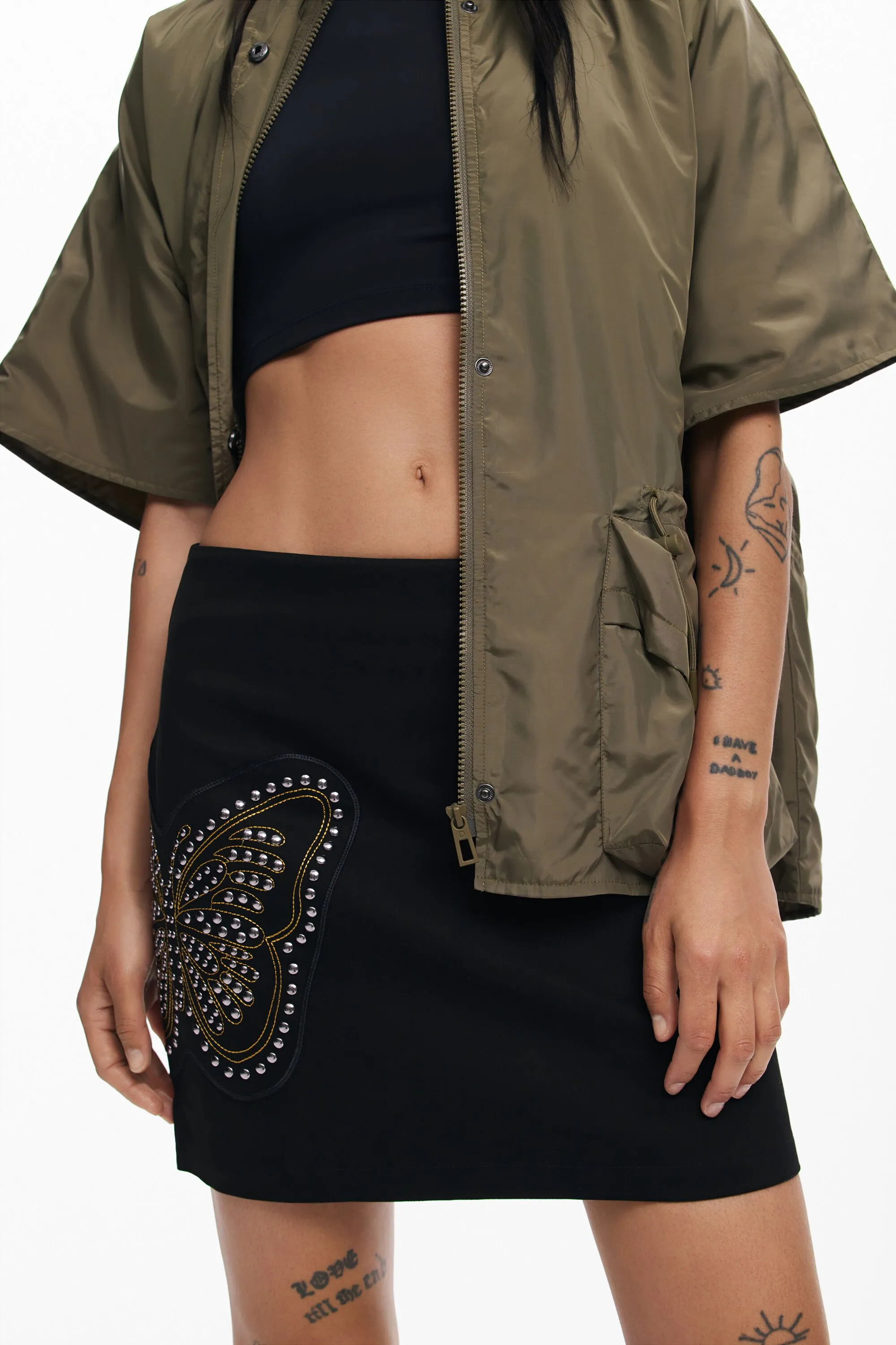 Minifalda slim mariposa