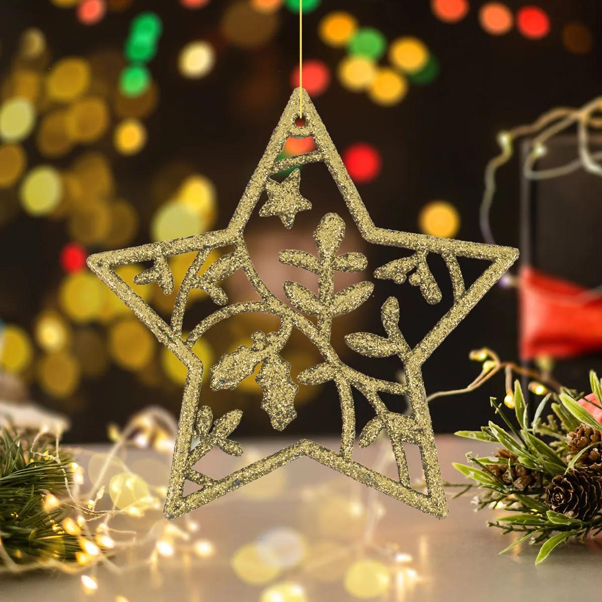 Ornamento en Forma de Estrella color Arena