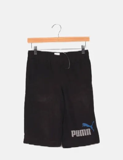 Puma Bermuda deportiva negra