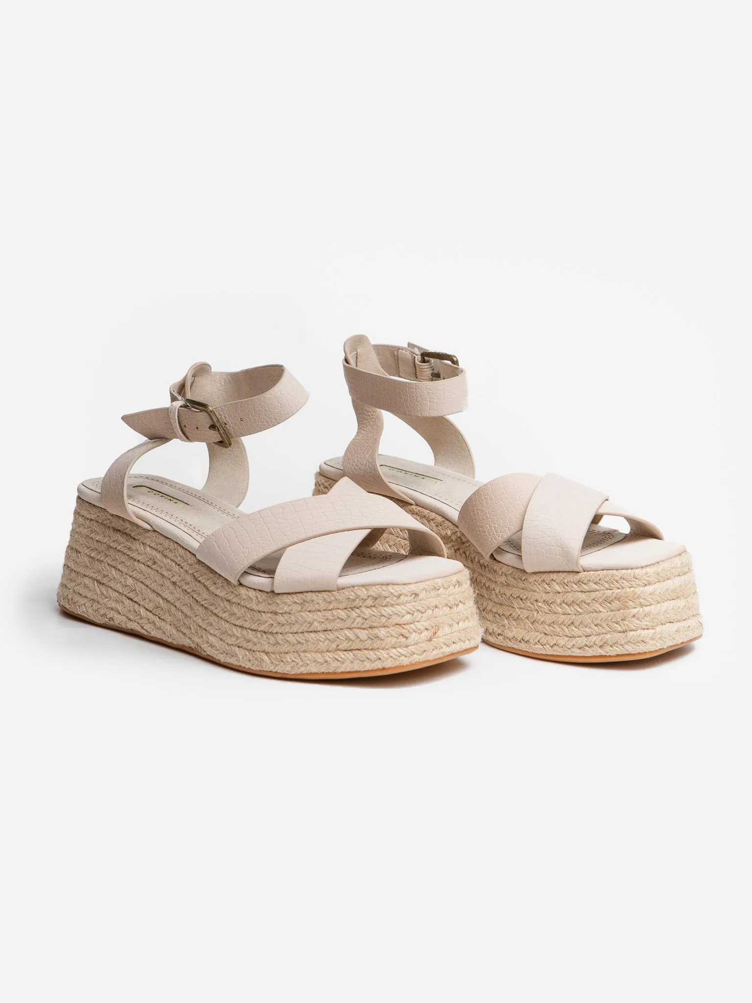 Sandalia Cua Tobillera Beige