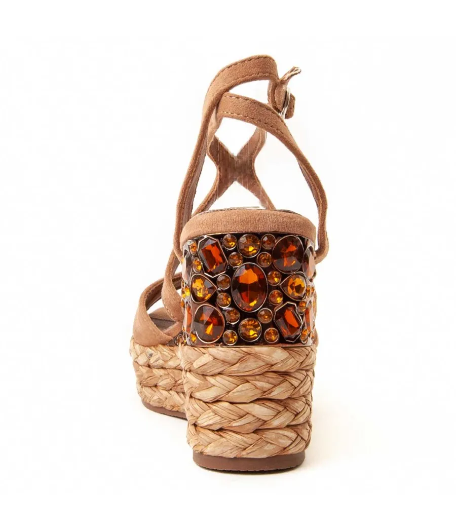Sandalia De Cuña Para Mujer.  Montevita  Wespartos5  95690 Marrón