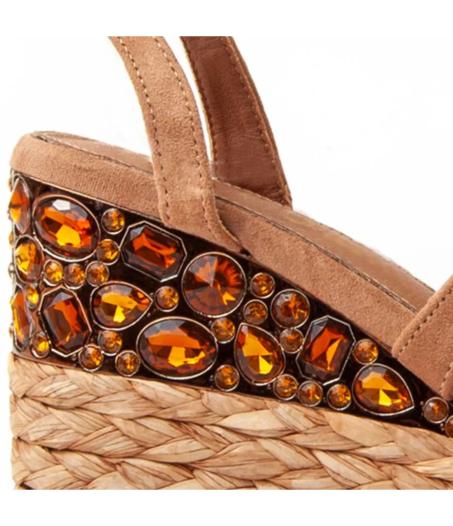 Sandalia De Cuña Para Mujer.  Montevita  Wespartos5  95690 Marrón