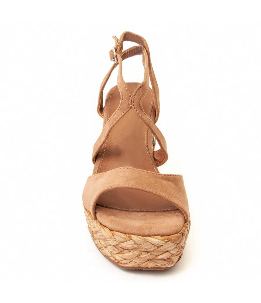 Sandalia De Cuña Para Mujer.  Montevita  Wespartos5  95690 Marrón