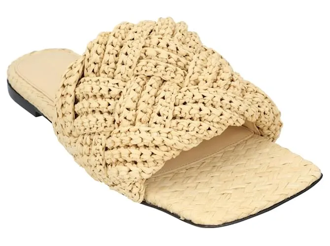 Sandalia plana Lido marrón de Bottega Veneta Castaño 