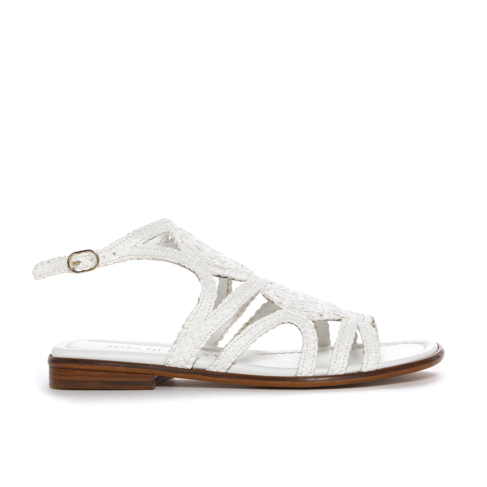 SANDALIA PLANA TINA WET MILK