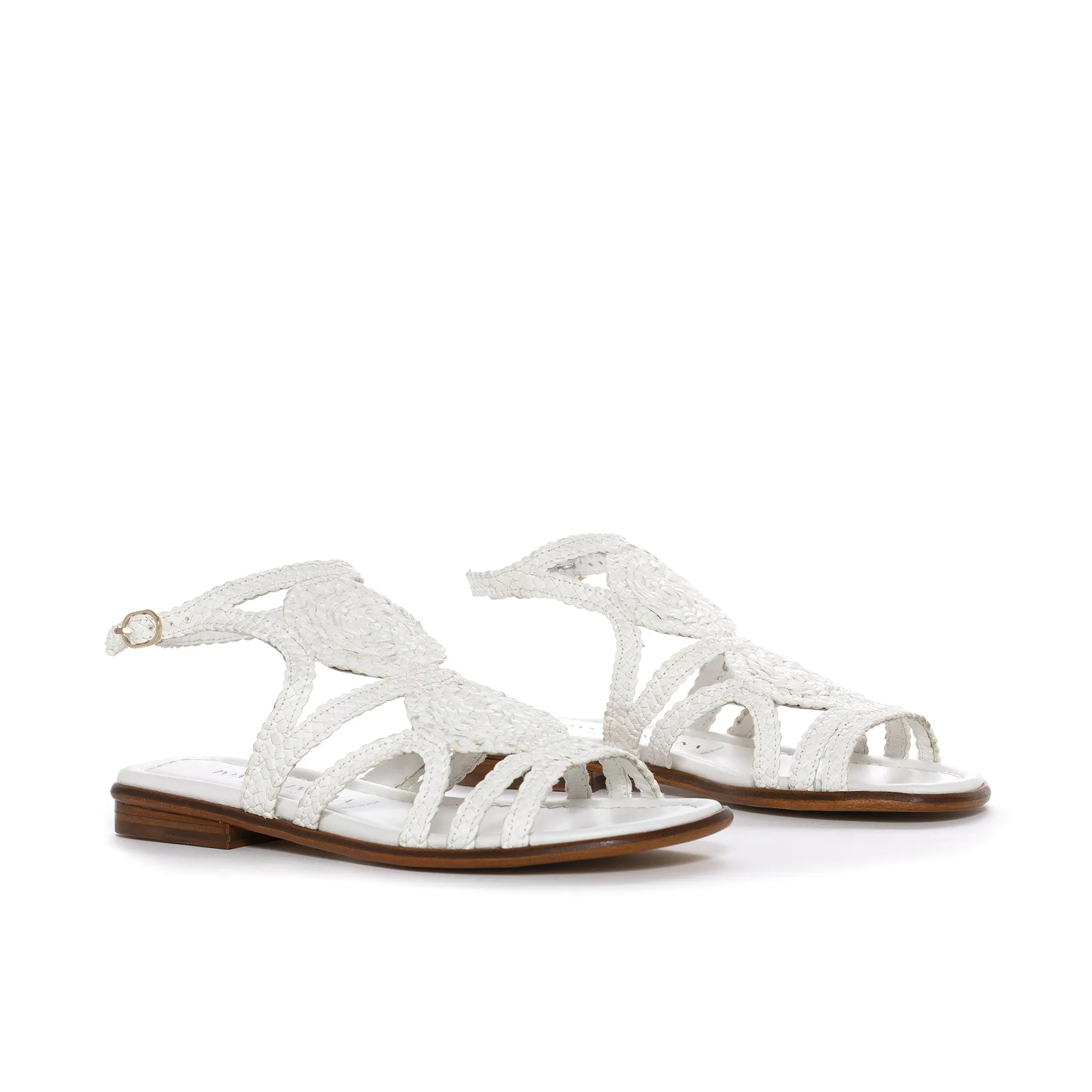 SANDALIA PLANA TINA WET MILK