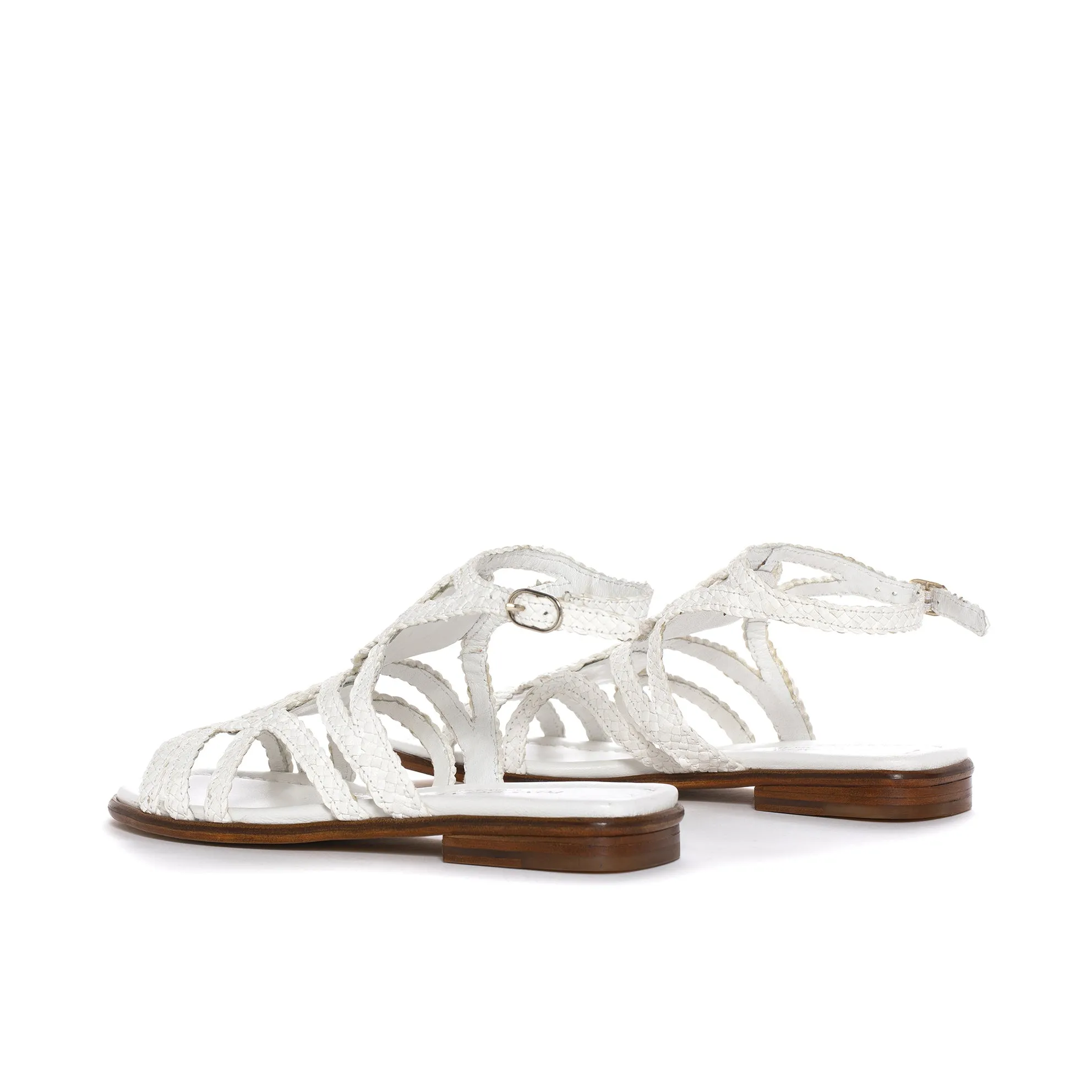 SANDALIA PLANA TINA WET MILK