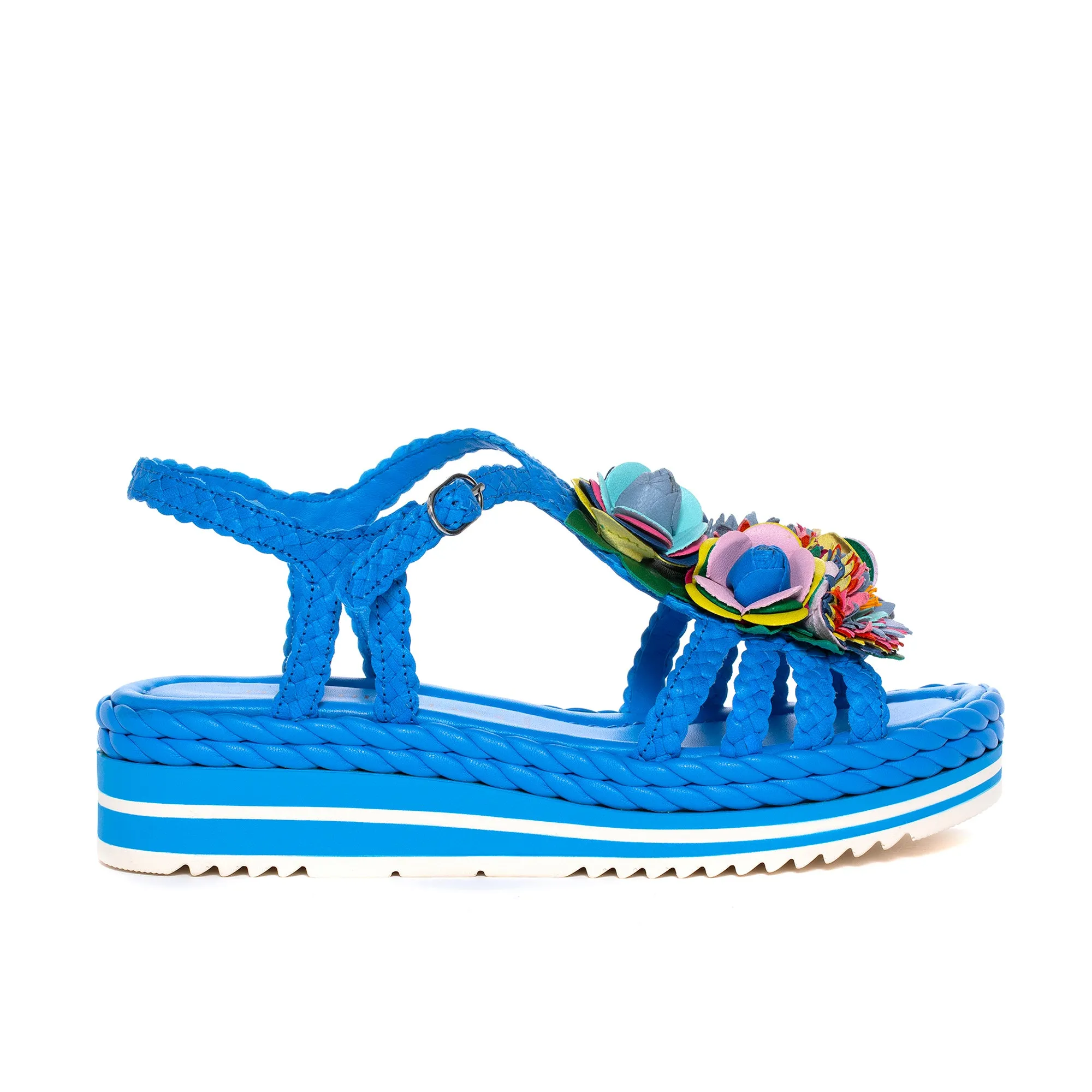 SANDALIA PLATAFORMA MILAN WET COBALT