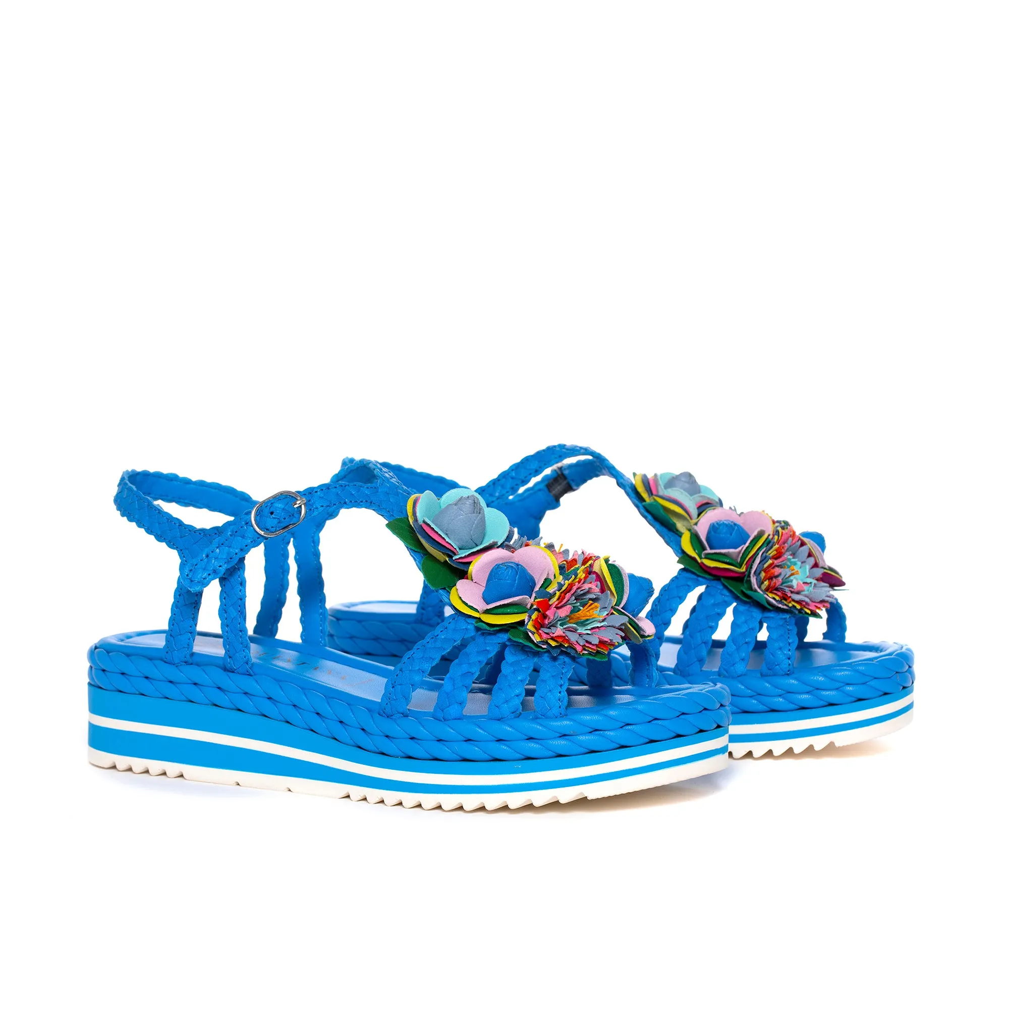 SANDALIA PLATAFORMA MILAN WET COBALT