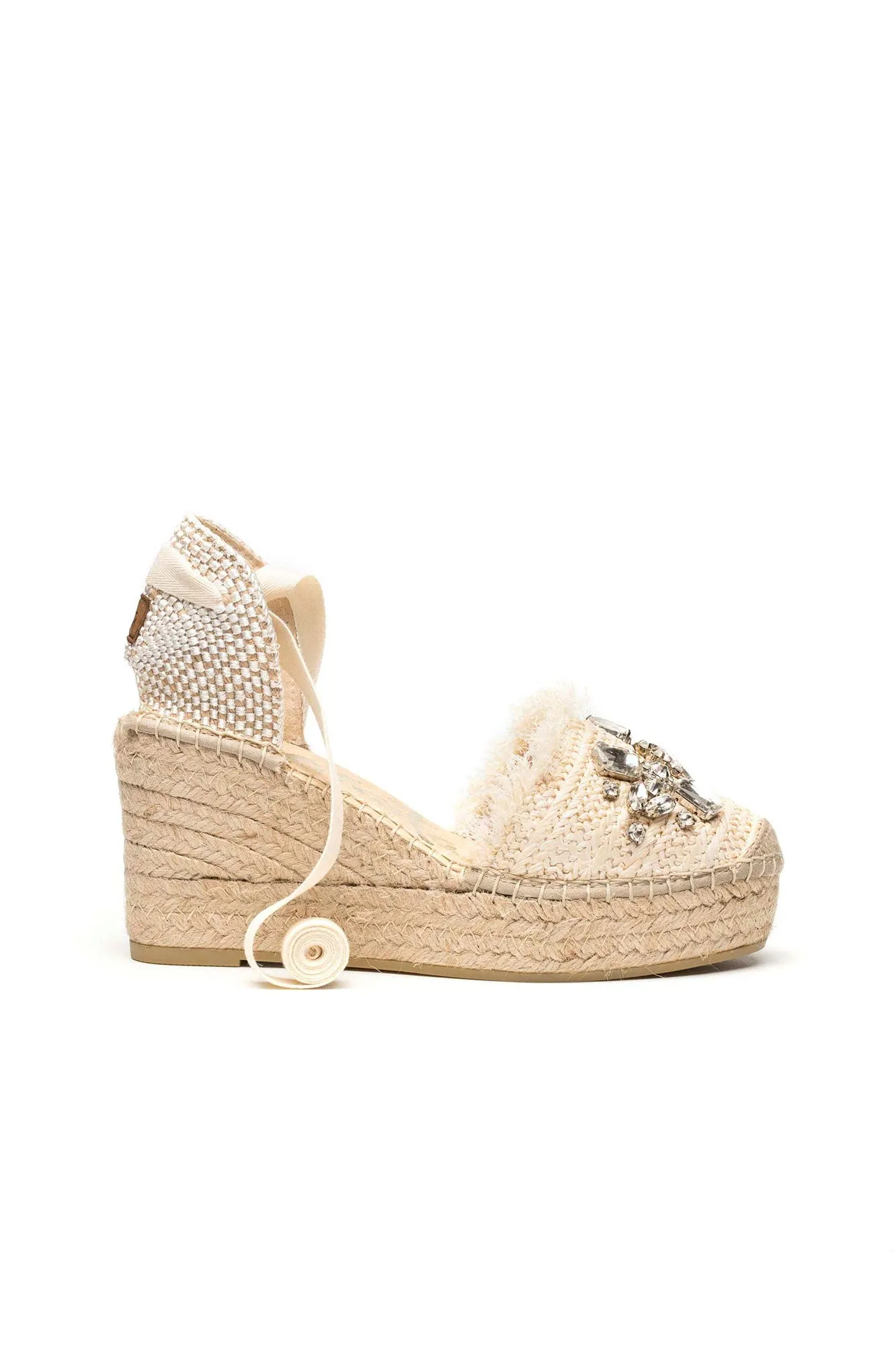 Sandalia rafia cristal crudo Tilo 5