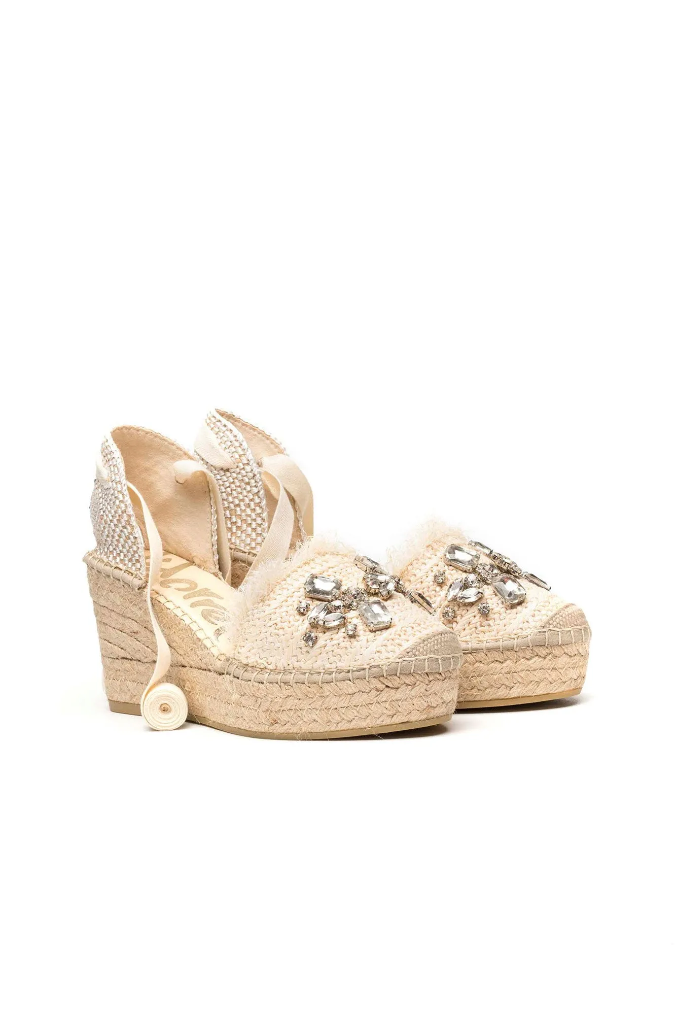 Sandalia rafia cristal crudo Tilo 5