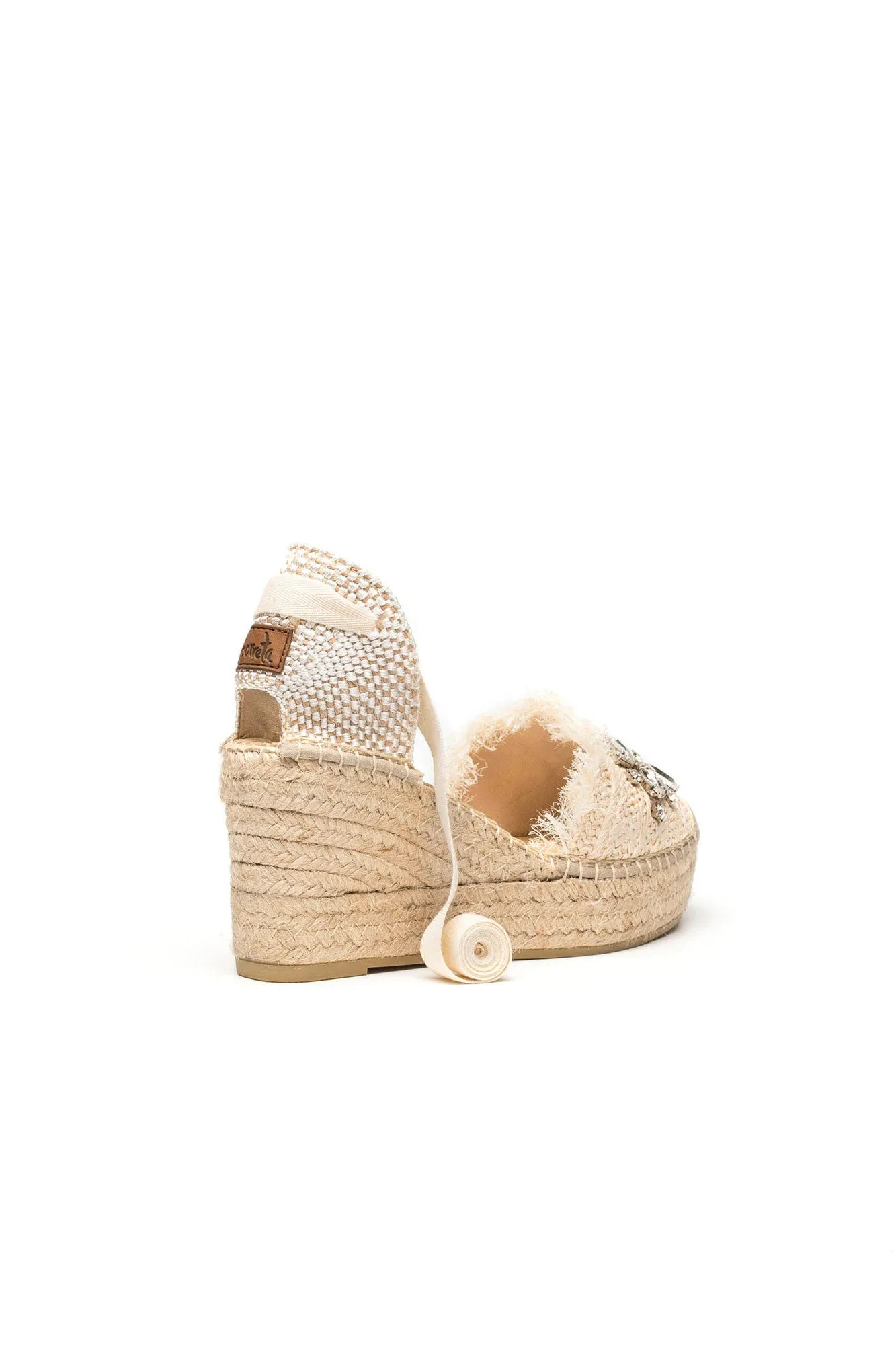 Sandalia rafia cristal crudo Tilo 5