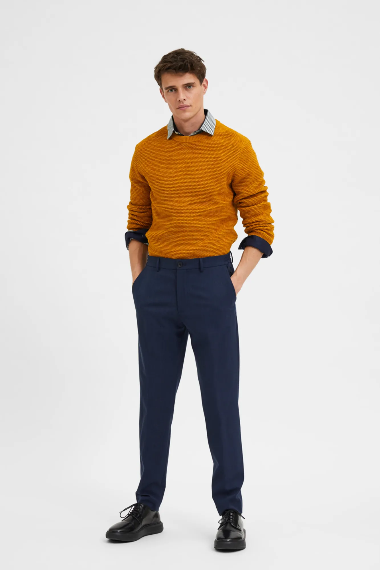 Selected Pantalón slim fit estructura