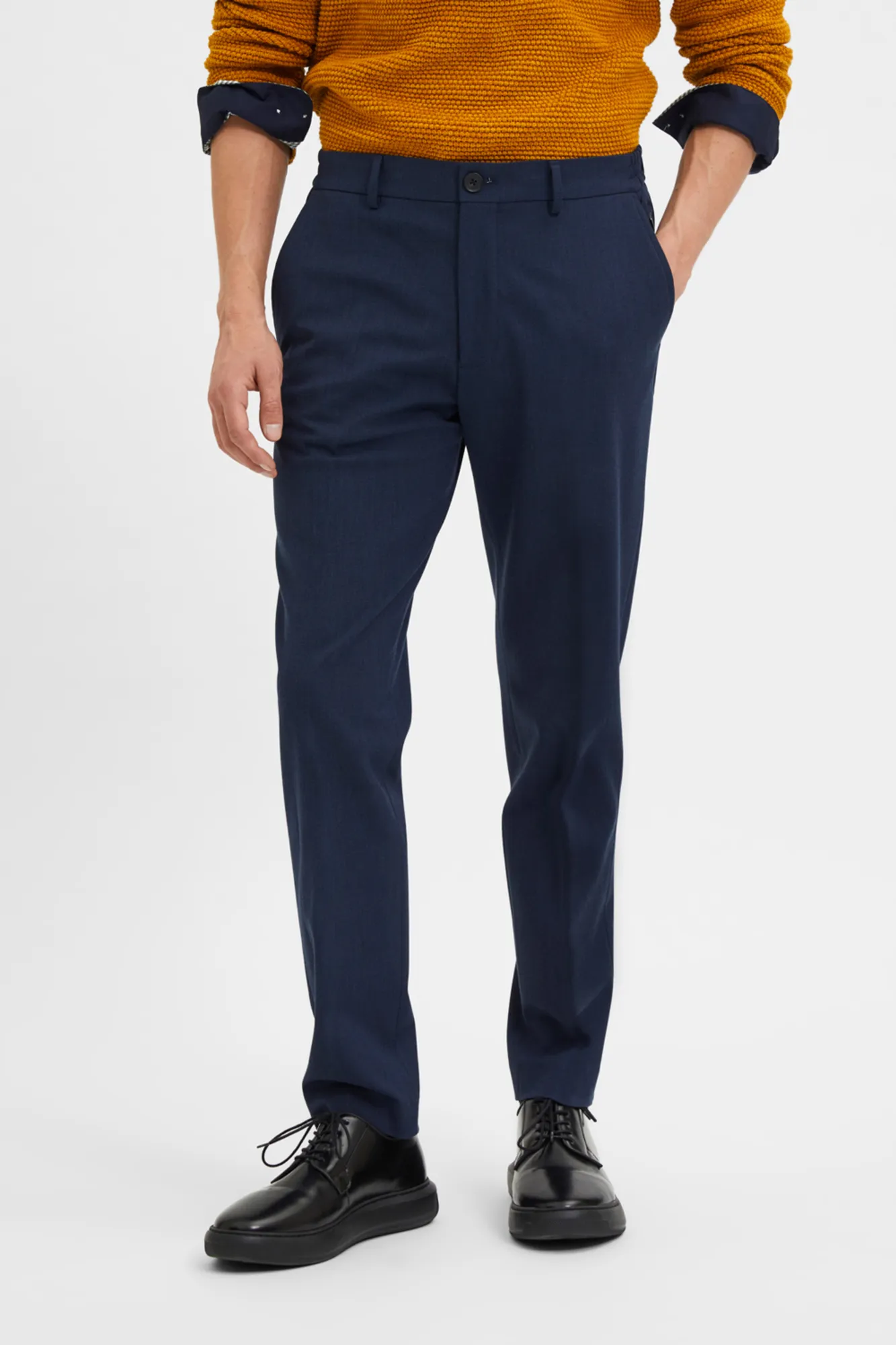 Selected Pantalón slim fit estructura