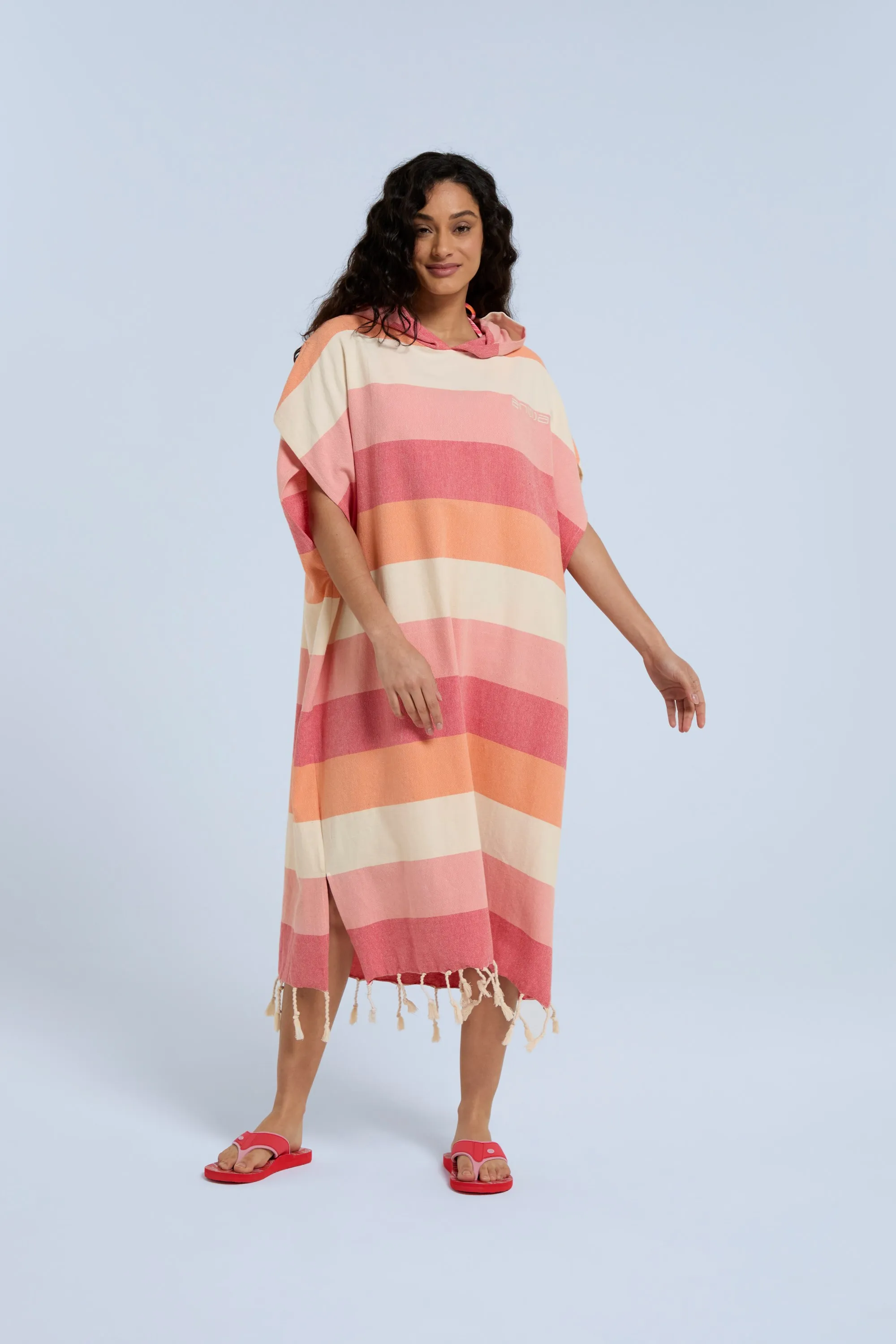 Talia poncho con borla para mujer