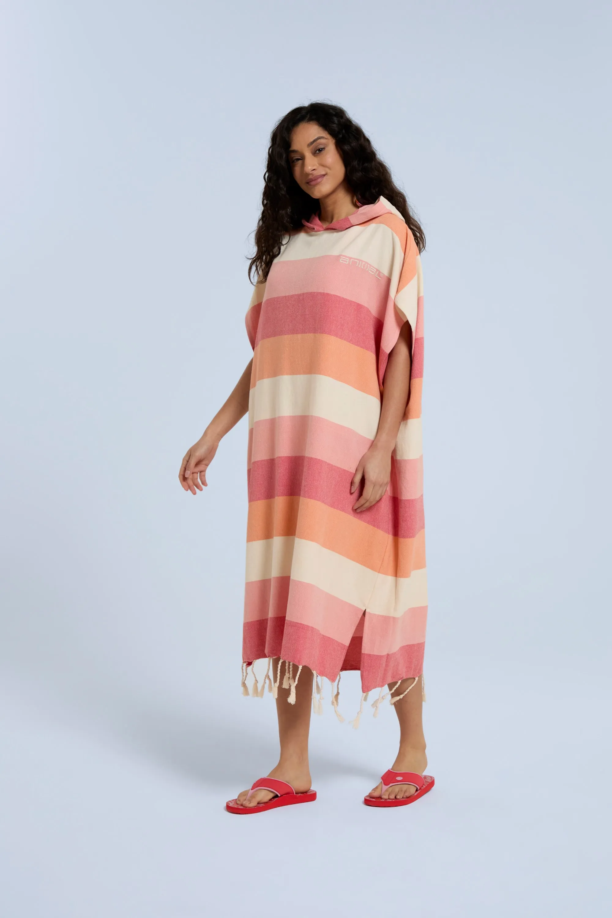 Talia poncho con borla para mujer