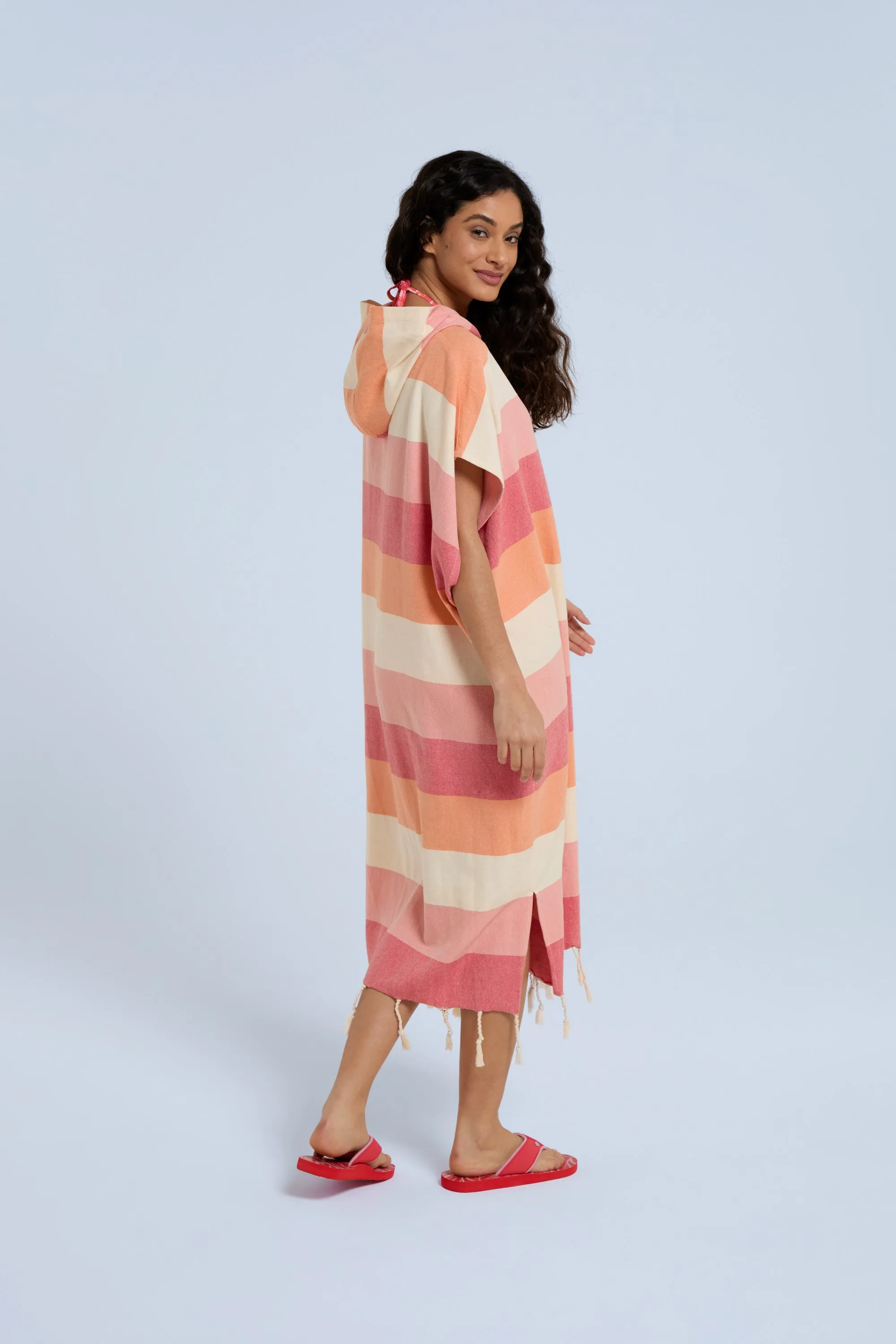 Talia poncho con borla para mujer