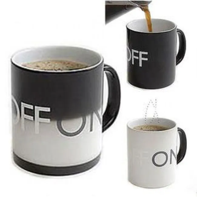 Temperature Sensing Ceramic Cup Personality Switch Milk Cup