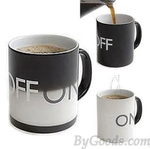 Temperature Sensing Ceramic Cup Personality Switch Milk Cup
